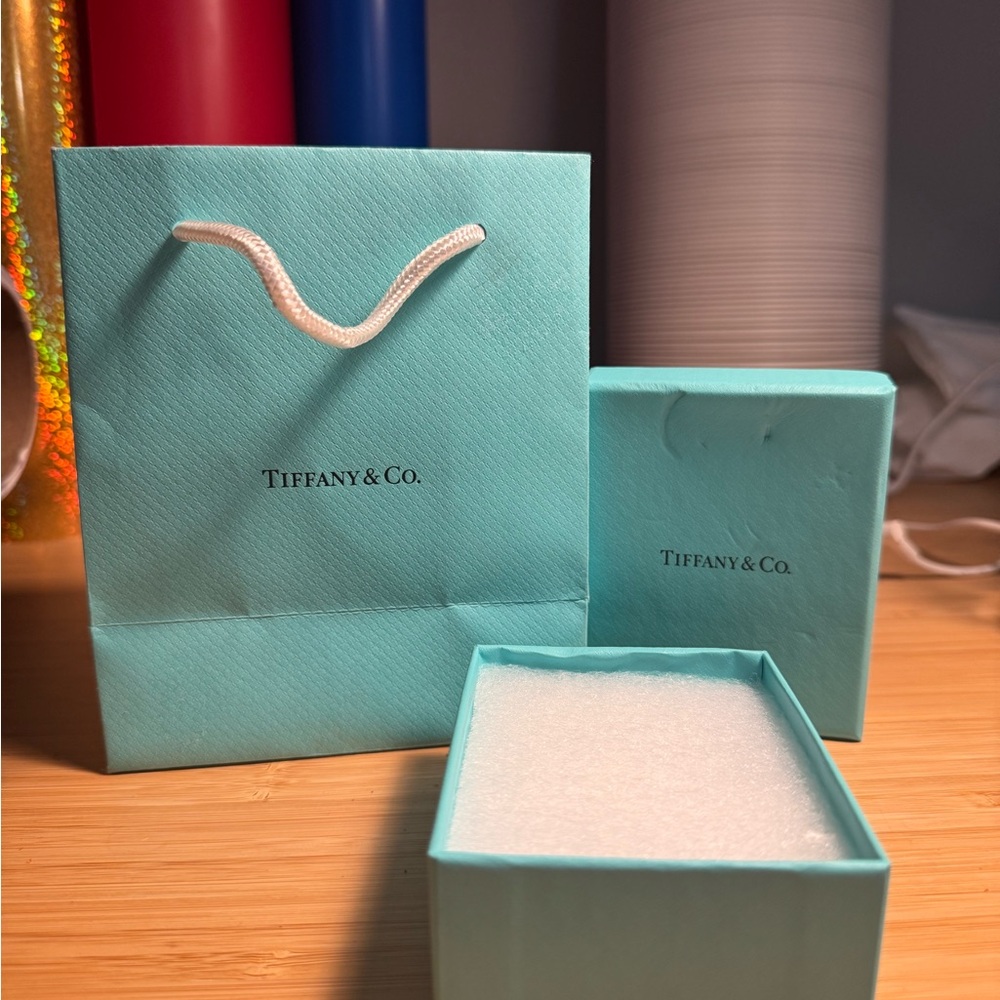 Tiffany & Co. Blue Gift Bag and Box Set